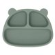thumbnail image 1 of Soft Silicone Toddler Plate Dining Room Cute Cartoon Bear Shape Baby Suction Plate for Snacks Fruit Olive Green Single Plate, 1 of 4