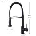 thumbnail image 3 of Matte Black Kitchen Sink Faucet Pull Down Kitchen Faucet Single Handle Mixer Tap 360 Rotation Torneira Cozinha Mixer Tap, 3 of 11