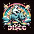 thumbnail image 5 of Ambesonne Funny Duvet Cover Set, Unicorn to the Disco Colorful, King, Black Multicolor, 5 of 5