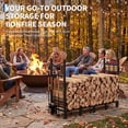 Memoryfield 4FT Firewood Rack with Log Carrier Bag, Firewood Log Holder ...