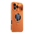 thumbnail image 2 of Magnetic For iPhone 17 Phone Case,Built-in Anti-Peep Screen Protector,with Retractable Ring Kickstand,Compatible with Mag-Safe,2-in-1 Heavy Duty Shockproof Anti-Scratch Phone Case,Orange, 2 of 6