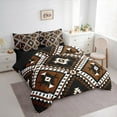 thumbnail image 3 of jejeloiu Vintage Aztec Rhombus 7-Piece Twin Bedding Sets,Brown Black White Bedding Comforter Set,Boho Tribal Geometric Sheet Sets For Kids,Luxury Bedroom Decor Reversible, 3 of 8