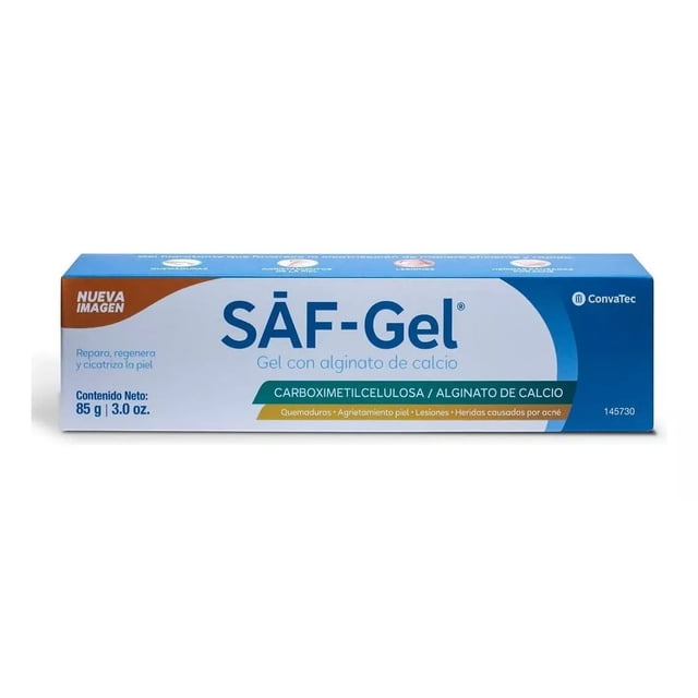 Convatec Saf-Gel, Crema de Alginato de Calcio y Sodio Tubo con 85 Gramos, Promueve la Cicatrización de la Lesión de una Manera Eficiente y Rápida