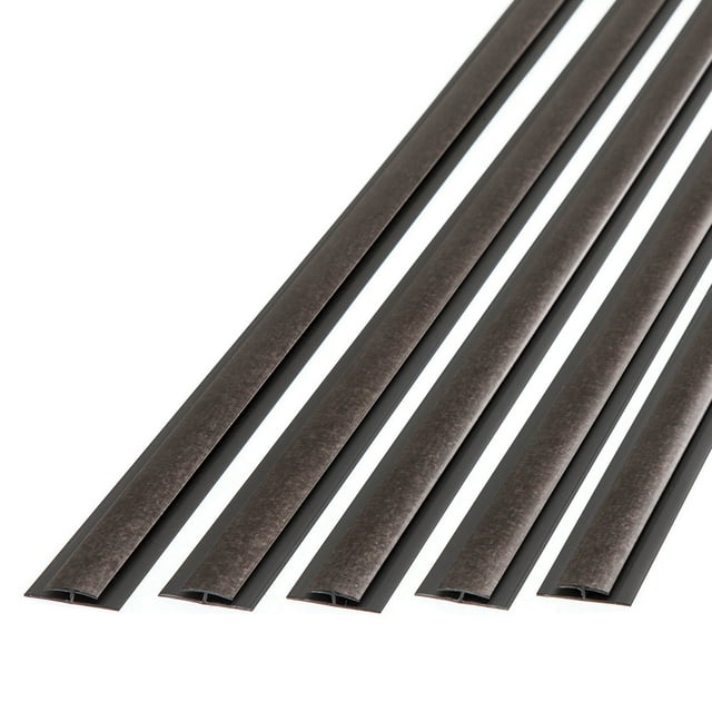 FASÄDE 47 in. Decorative Vinyl Divider Trim Smoked Pewter (5 Pack)
