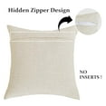 thumbnail image 5 of DWCN Linen Suqare Decorative Throw Pillow Covers for Home Sofa Decoration, 18 x 18 Inches, Beige, 2 Pack, 5 of 6