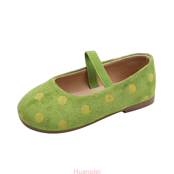Huanglei Girl Flats ,6.5 Toddler ,Green