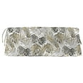 thumbnail image 6 of Jordan Manufacturing 45" x 17" Bryan Walnut Beige Leaves Rectangular Outdoor Settee Swing Bench Cushion with Ties and Welt, 6 of 10