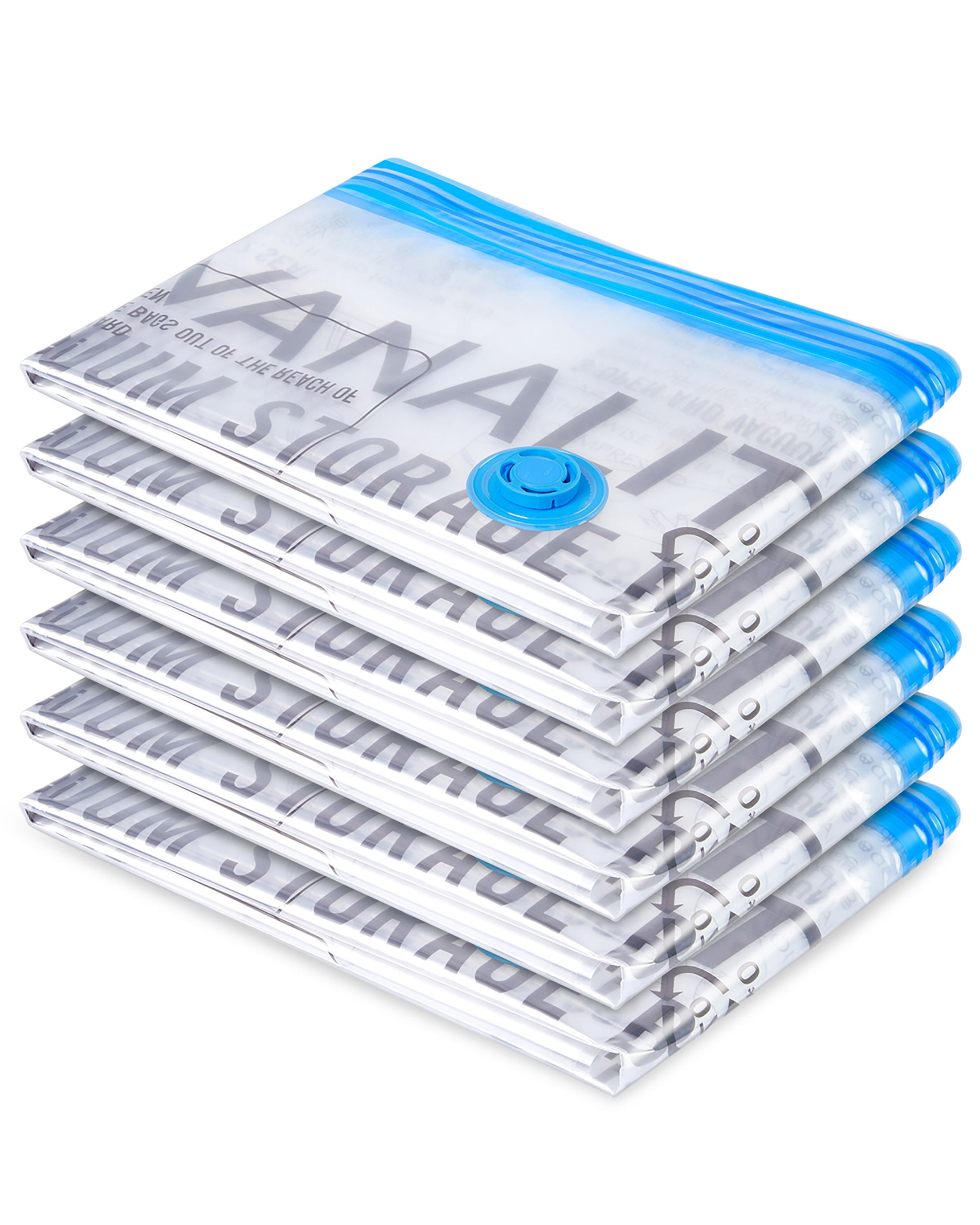 WANALIT 6 Pack Vacuum Storage Bags Jumbo 40"x28" Reusable Compression