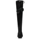 thumbnail image 5 of Botas con cordones para mujer Tacones gruesos Sobre la rodilla Botas altas negras hasta el muslo EU 37, 5 of 7