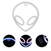 Niceauty 1Pc USB Powered Alien Neon Lamp Creative White LED Light for Wall Decor