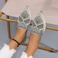 thumbnail image 7 of IUJSOY Women's Flats Black Flat Sheos Closed Pointed Toe Ballet Shoes Slip on Knit Mesh Dress Shoes, 7 of 7