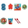 Super Mario Party Supplies Party Pack For 32 With Blue #8 Balloon