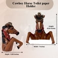 thumbnail image 3 of Rustic Western Rodeo Cowboy-Themed Horse Wall Mount Toilet Paper Holder - Lodge Cabin Style Bathroom Decor for Authentic Western Theme, 3 of 7