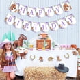 thumbnail image 4 of Kreatwow Horse Happy Birthday Banner Horse Party Decor Garland Purple Western Cowgirl Party Decor Wild West Cowgirl Rodeo Birthday Horse Birthday Supply With Horse Boot Design for Girl's Birthday, 4 of 6