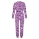 thumbnail image 5 of Puntoco Traje Casual Con Cordón Y Cuello Redondo De Manga Larga Con Estampado Suelto A La Moda Para Mujer Púrpura Xxl, 5 of 5