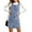 Light blue, variant on Womens Casual Sleeveless Denim Overalls Dresses Button Down Summer Jean Mini Dress Trendy Romper With Pockets