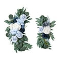 thumbnail image 4 of Rosario de arco de boda rústico decorativo hecho a mano con hojas verdes y flores artificiales Estilo B, 4 of 9
