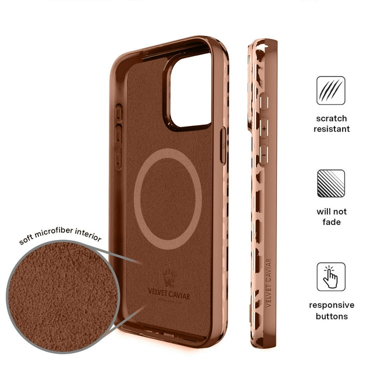 Velvet Caviar iPhone 15 Pro Case MagSafe Compatible - Cute Protective Phone Cases for Women - Bronze Chrome Leopard - Walmart.com Velvet Caviar iPhone 15 Pro Case MagSafe Compatible - Cute Protective Phone Cases for Women - Bronze Chrome Leopard - Walmart.com