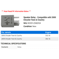 thumbnail image 2 of Speaker Relay - Compatible with 2000 Chrysler Town & Country, 2 of 2