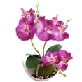 thumbnail image 1 of Bonsái de orquídea phalaenopsis de tres puntas, flor artificial, planta de decoración en maceta, planta verde, decoración del hogar, 1 of 5