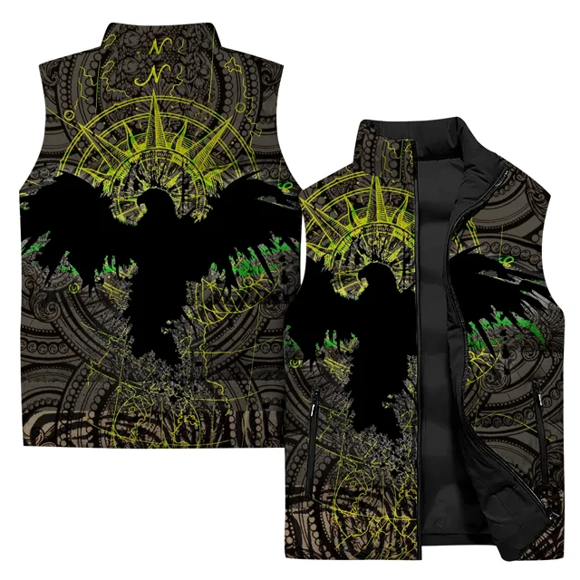 Chaleco con estampado de águila elegante para hombre, chaleco estampado moderno para hombre, chaquetas de invierno deportivas de ocio cómodas y versátiles para hombre