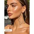 thumbnail image 3 of KeyStyle 18K White Gold Plated Large Hoop Earrings for Women Hypoallergenic Stainless Steel Hoops 90mm Christmas Birthday Anniversary Jewelry Gifts, 3 of 11