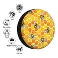 thumbnail image 4 of Yiaed Honeycombs Print Tire Wheel Cover, Waterproof Spare Tire Cover Fit for Jeep, Truck,Trailer, RV, SUV, Camper and Most Vehicle-17 inch, 4 of 6