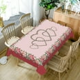 thumbnail image 5 of Mizhona Valentine Rectangle Tablecloth Pink Rose Dining Table Cloth Waterproof Kitchen Decorations 54"x72", 5 of 6