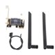 thumbnail image 1 of Adaptador WiFi inalámbrico AR5B22 de 2,4 GHz y 5 GHz, 300 Mbps, PCI‑E, Bluetooth 4.0 y 2 antenas de 5 dBi para Windows 7/8/10, 1 of 14