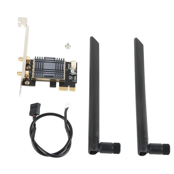 AR5B22 Wireless WiFi Adapter 2.4GHz 5GHz 300Mbps PCI‑E Bluetooth 4.0 + 2x5dBi Antenna for Windows 7/8/10