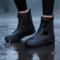 thumbnail image 6 of Unisex Rain Shoe Covers Thickened Non-Slip Reusable Waterproof Overshoes, Portable Wear-Resistant Rain Boot Covers, Ideal for Outdoor Walking Cycling Rainy Snowy Days, 6 of 8