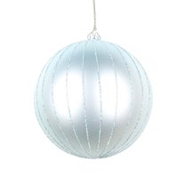 Vickerman 5" Frosty Mint Matte Glitter Ball Christmas Ornament, 4 pieces per bag