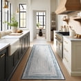 thumbnail image 5 of Phantoscope 2'x6' Washable Indoor Runner Rug Classic Printed Carpet Non-Slip Thin Low-Pile Rug for Hallway Entryway Kitchen Bedroom, Blue, 5 of 5