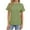 Green, variant on JGGSPWM Women's Casual Short Sleeve Ribbed Knit Crew Neck Soft Splicing T-Shirt Tops Wine S