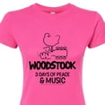 thumbnail image 3 of Woodstock - 3 Days of Peace & Music - Outline Drawing - Juniors Fitted Graphic T-Shirt, 3 of 5