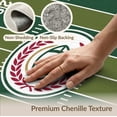 thumbnail image 6 of ODIKA 3'x5' Washable Throw Rug Stain Resistant, Low Profile, Non-Slip Endzone Stripes Soccer Hockey Shaped Artificial Football Field Lines Playful for Entryway, Kitchen, Mudroom, 6 of 7