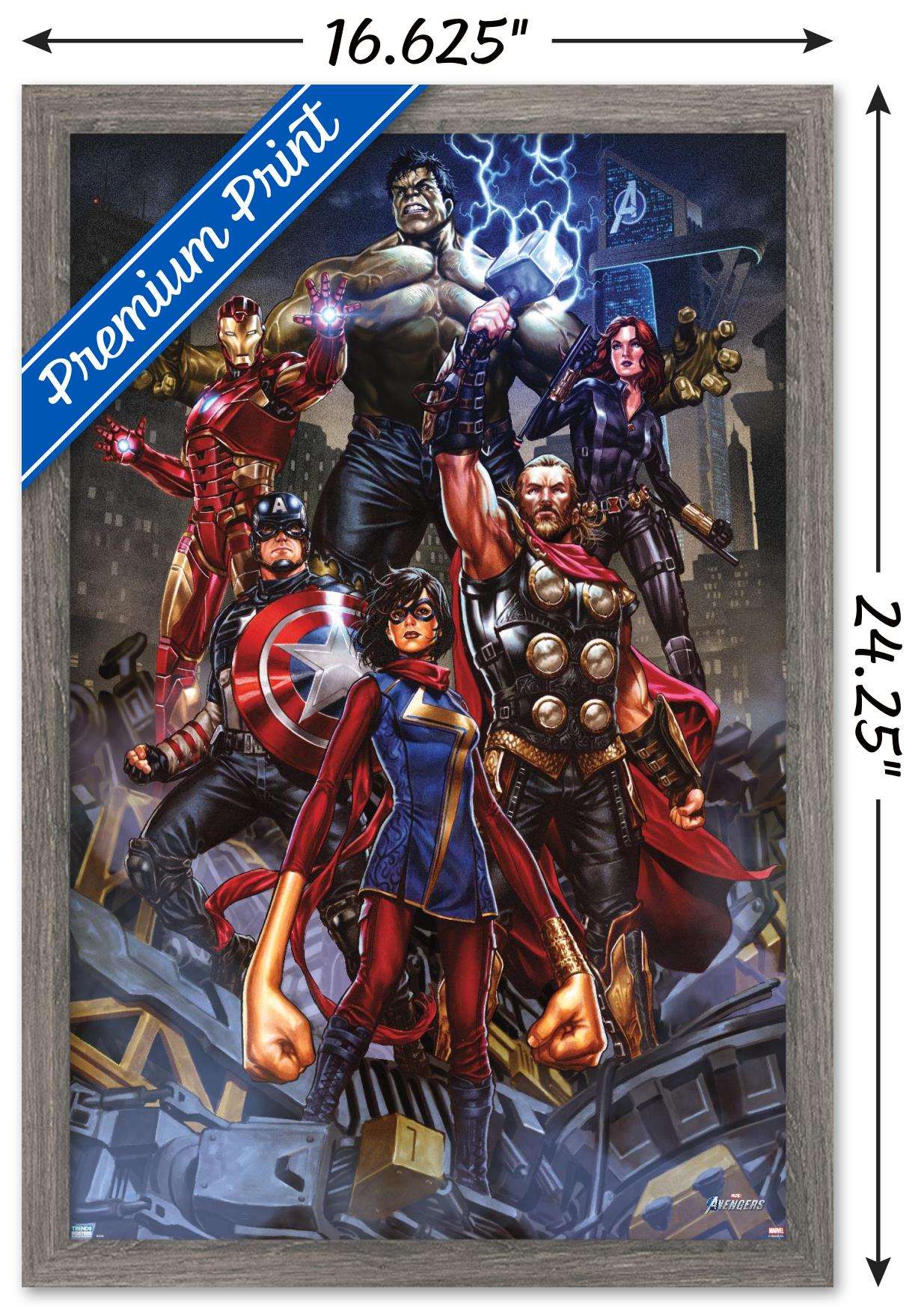 Marvel's Avengers - Unite Wall Poster, 14.725" x 22.375", Framed