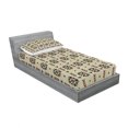 thumbnail image 3 of Ambesonne Ethnic Fitted Sheet & Pillow Sham Set, Chevron Design, Full, Brown Black and Maroon, 3 of 3