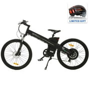 ECOTRIC 26" Electric Bike Powerful Motor Bicycle Mountain Ebike 750 W 48 V 12.5 AH Removable Battery Suspension Fork Black City Tire LCD Display A-E516646