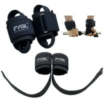 FYGL Weight-Lifting-Straps - Neoprene Padded Wrist Support with Nylon Dura Grip, Wrist Wraps for Weightlifting, Powerlifting, Deadlift & Strength Training, Black