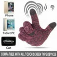 thumbnail image 3 of ZOELNIC Winter Knit Gloves Touchscreen Windproof Anti-slip Thermal Soft Wool Lining Elastic Cuff for Women Men, Blue Man, 3 of 9
