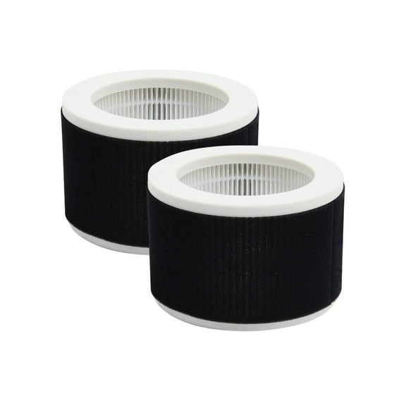 Nispira 3-in-1 True HEPA Replacement Filter Compatible with KOIOS and MOOKA EPI810 Air Cleaner Air Purifier. Odor Eliminator. 3 Stage Filtration. 2 Filters