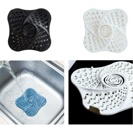 

Drain Hair Catcher Anti-Blocking Hair Catcher Drain Cover Drain Hair Catcher Silicon Silicone Hair Stopper Shower Hair Drain Catcher Hair Drain Cover with Suction Cups for Bathroom Bathtub