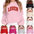 thumbnail image 5 of YAYUBA Valentine Shirts for Women Love Heart Sweater Casual Long Sleeve Crewneck Pullover Sweatshirts Valentines day Tops, 5 of 5