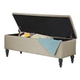 thumbnail image 5 of Abble  W 45 in. x H 17.3 in. Beige Upholstered Storage Bench with Button-Tufted Seat, 5 of 6