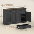 thumbnail image 3 of HOMCOM Buffet Cabinet with Charging Station, 55" Farmhouse Sideboard, Black, 3 of 10