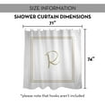 thumbnail image 7 of Creative Products Beige and White Letter R Monogrammed 71x74 Shower Curtain, 7 of 7