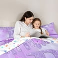 thumbnail image 5 of Manfei Personalized Initial Letter P Girl 3-Piece Full Size Comforter Sets,Flying Butterfly Bedding Comforter Set,Dreamy Princess Lightweight Bedding Sets,Bling Glitter Room Decor,Reversible, 5 of 8