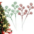 thumbnail image 4 of 16Pcs Christmas Decorations, 13.7In Candy Shape Curly Picks Glittery Faux Christmas Tree Stems Decor, Artificial Christmas Picks for Christmas Tree Decor, DIY Xmas Wreath, Crafts, Holiday Home Decor, 4 of 6