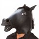 thumbnail image 2 of Máscara de caballo Brillar vestir cabeza de caballo de látex para adultos negro, 2 of 5